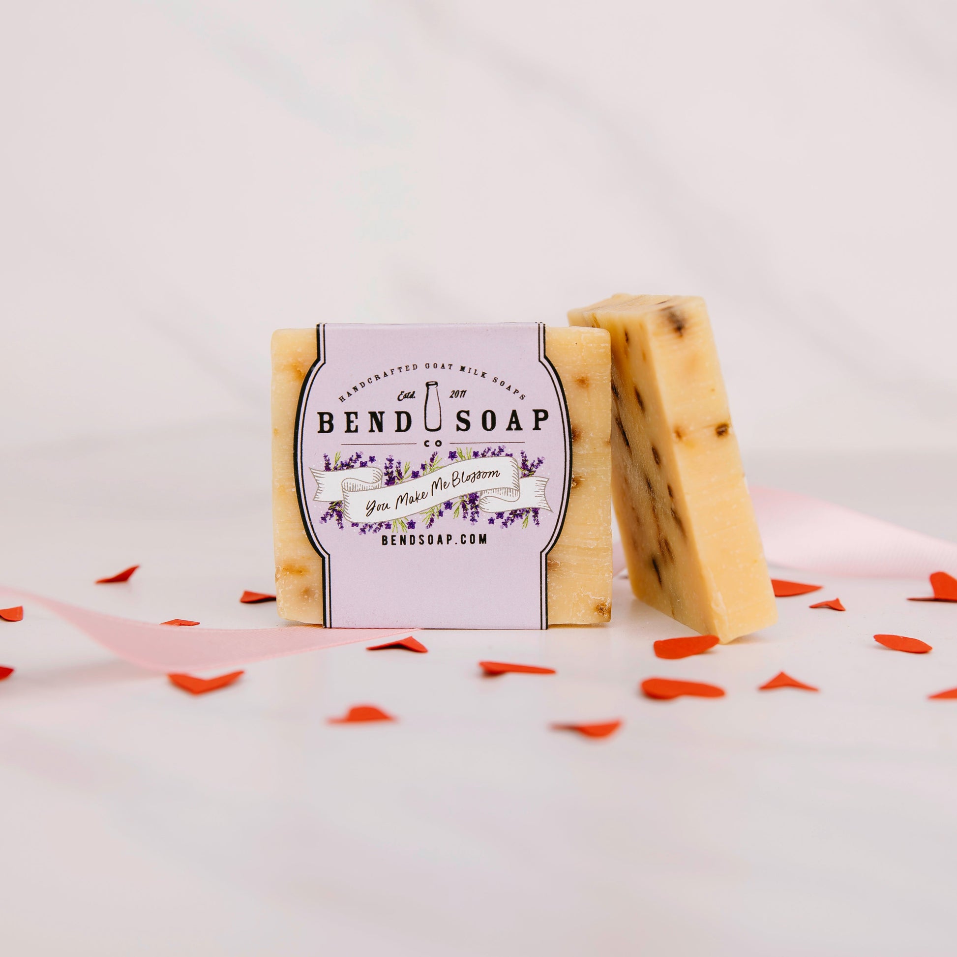 bend soap lavender blossom valentine's day goat milk soap