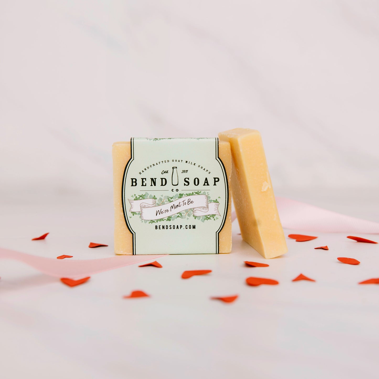 bend soap eucalyptus mint valentine's day goat milk soap