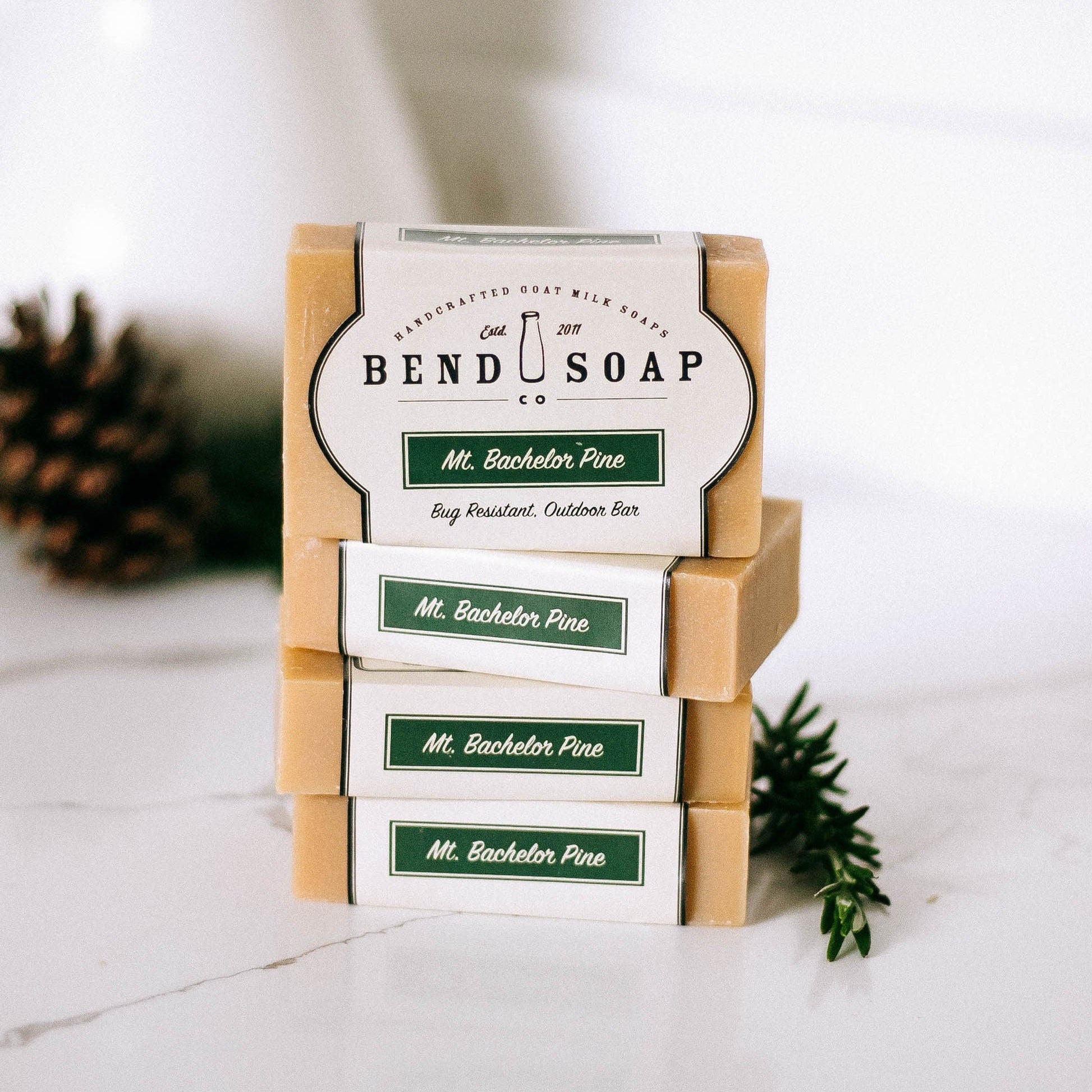 stack of bend soap mt. bachelor pine soap bars